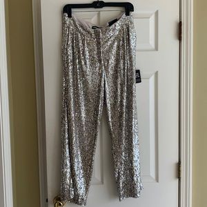 NWT Express, Sequin Wide Leg Croo Pant